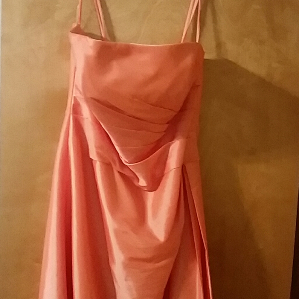 Strapless Apricot formal dress